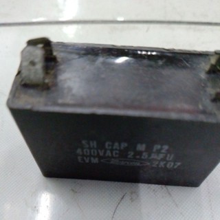 KS Capacitor คาปาซิเตอร์ /แคปพัดลม/แคปรันมอเตอร์ 2.5 uF400V.AC 4ขา