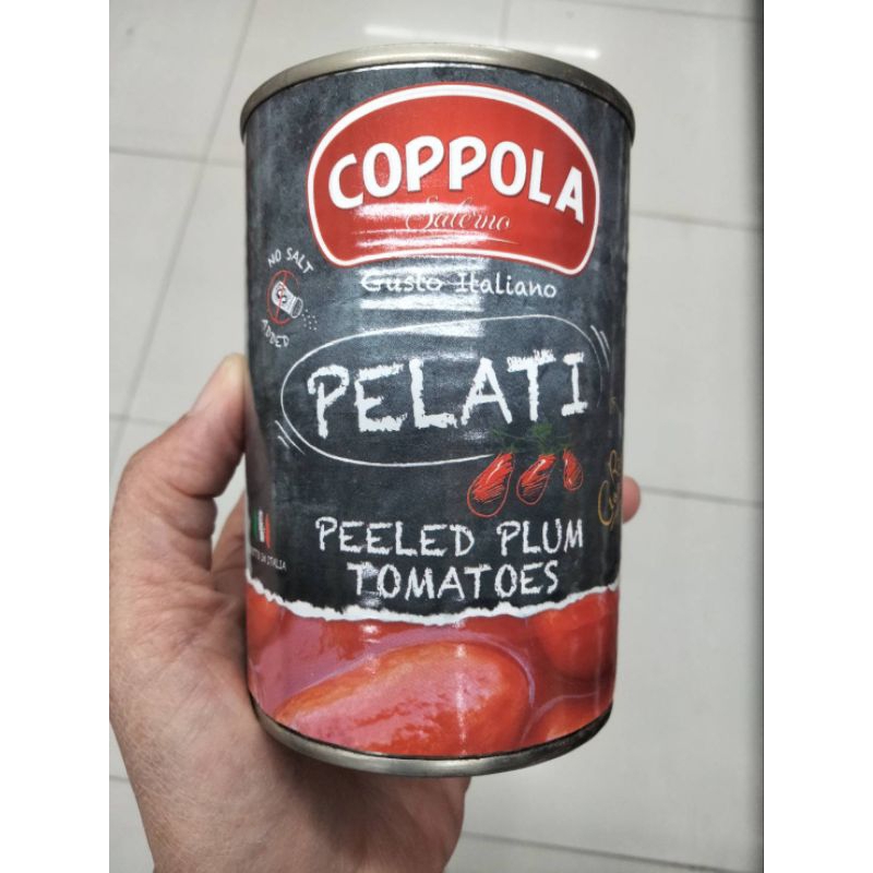 Coppola Italian Peeled Plum Tomato In Tomatoes Juice มะเขือเทศอิตาเลี่ยน ปอกเปลือก ในน้ำมะเขือเทศ 40