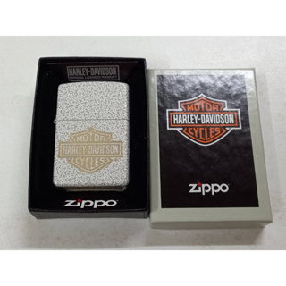 ZIPPO 49467 HARLEY DAVIDSON MERCURY GLASS  LASER ENGRAVE   ของใหม่ไม่ผ่านการใช้งาน  มาพร้อมกล่องตรงรุ่น  รับประกันของแท้