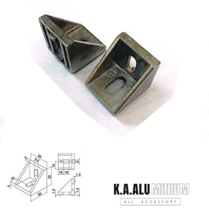 bracket 30mm set ฉากยึดอลูมิเนียมโปรไฟล์30mm