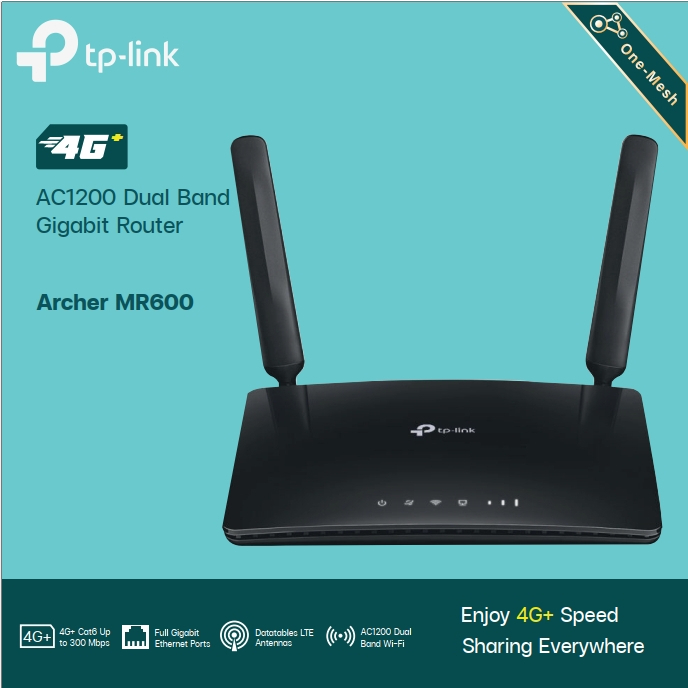 TP-LINK Archer MR600 4G+ Cat6 AC1200 Wireless Dual Band Gigabit Router