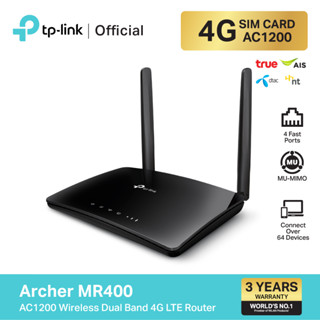 TP-Link Archer MR400 เราเตอร์ใส่ซิม AC1200 4G Router Wifi รองรับ 4G ทุกเครือข่าย (Wireless Dual Band)