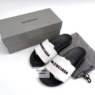 💯Balenciaga Pool Slide black white