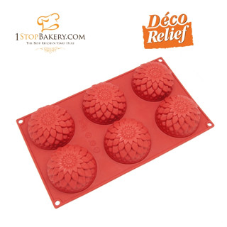 Deco Relief D078 Big Dahlia Silicone Mold NR.6 (SM186)/พิมพ์ซิลิโคนดอกทานตะวัน