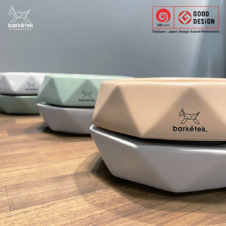 Barketek - ชามอาหารสัตว์เลี้ยงกันมด ชามเซรามิคกันมดรุ่น Geowl รางวัล DEmark และ Gmark