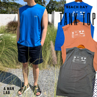 เสื้อแขนกุด ผู้ชาย TANK TOP - A MAN LAB เสื้อกล้าม แขนตัด