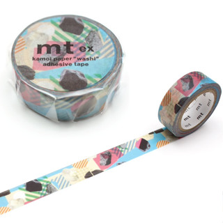 mt masking tape stone collage (MTEX1P211) / เทปตกแต่งวาชิ ลายหินคอลลาจ แบรนด์ KAMOI mt masking tape ประเทศญี่ปุ่น