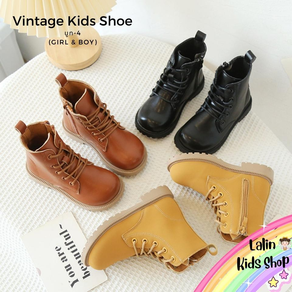 Boots 279 บาท รองเท้าบูทเด็ก รองเท้าเด็ก หนัง PU  ✨ บูท-4 (Girl & Boy) สำหรับน้อง 1.5-6 ขวบ V125 [ พร้อมส่งในไทย ] Baby & Kids Fashion
