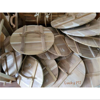 ฝาโอ่งไม้สัก ขนาดใหญ่ 18 นิ้ว 20 นิ้ว 24 นิ้ว มีมือจับ แข็งแรง ทนทาน สินค้าพร้อมส่งทุกขนาด