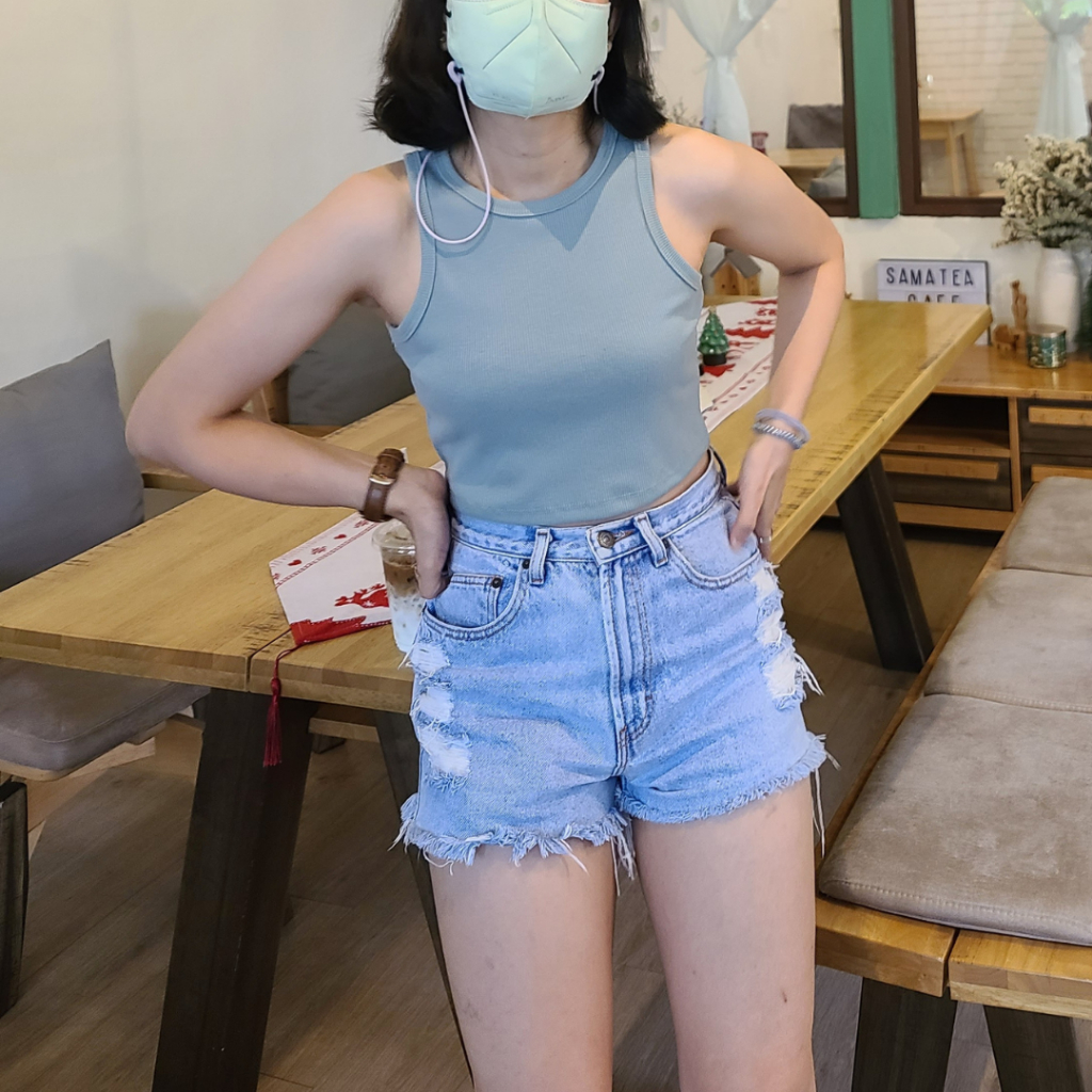 Sieun – เสื้อกล้ามครอป 16สี มีไซต์ XS-XL แขนกุด ผ้าร่อง ทรงสวย  SI002 Luca crop ราคา ถูกที่สุด ดีลบีเคเค แกลเลอรีภาพที่ 7