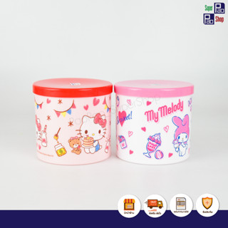 กระปุกทรงกลมเล็กลายลิขสิทธิ์ Sanrio Hello Kitty My Melody กระปุกอเนกประสงค์ กระปุกใส่ของ ส่งของทุกวัน