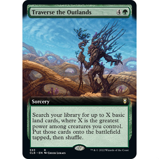 [MTG] Traverse the Outlands (Extended Art) [CLB] [GREEN] [RARE] [NORMAL] [ENG] (การ์ดเมจิค / Magic the Gathering)