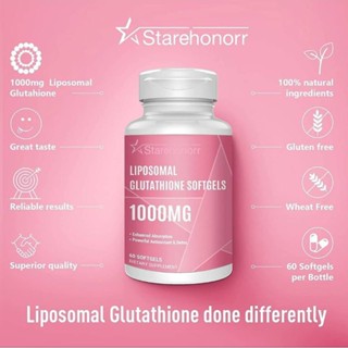 💥พร้อมส่ง💥Liposomal Glutathione Softgels 1400MG, 60 Softgels