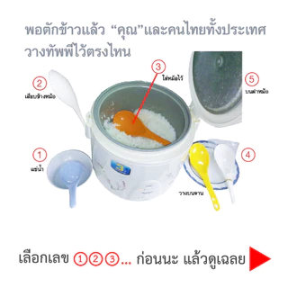 ทัพพีนักคิดแนวตั้ง รุ่นกระบอกใส นวัตกรรมตักข้าว เพื่อชาวเอเซีย ทัพพีตักข้าว ..ที่ดีที่สุดในโลก NKSC-02LUX