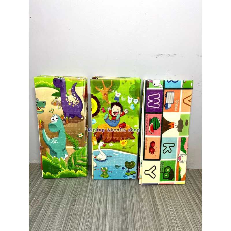 แผ่นรองคลานเด็ก6ฟุต เสื่อรองคลานเด็กลายการ์ตูน2หน้า กันลื่น กันกระแทก หนาพิเศษ