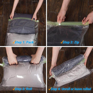 The Chestnut : TCSAMZ001* ถุงซิปสุญญากาศ The Chestnut 8 Travel Space Saver Storage Bags