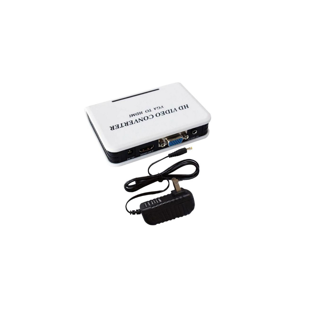 VGA TO HDMI HD VIDEO CONVERTER (PLASTIC WHITE)