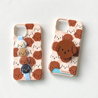 พร้อมส่ง!! Mill &amp; Moi 🐶🐶 Poodle Card for iPhone  14Pro/14 Pro Max - Poodle Card Hard Case🐶🐶