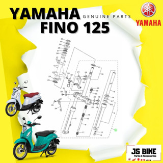 ชุดโช๊คอัพหน้า FINO125 อะไหล่แท้ YAMAHA