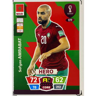 Sofyan Amrabat การ์ดนักฟุตบอล ฟุตบอลโลก Worldcup 2022 การ์ดสะสม Morocco การ์ดนักเตะ โมร็อกโก โมรอคโค