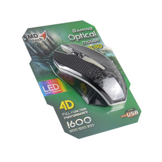 เม้าส์ MD-TECH รุ่น BC-130 เม้าส์มีสาย มีไฟสวยๆ USB Optical Mouse