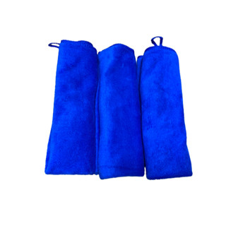 ผ้าไมโครไฟเบอร์ หนา 400 แกรม ขนาด 40x40 แพค 3 ผืน (สีน้ำเงิน)