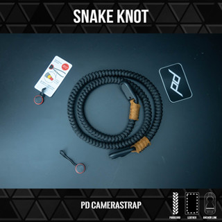 สายคล้องกล้องแฮนด์เมด สีดำ Camerastrap Snake knot Peak design handmade Black