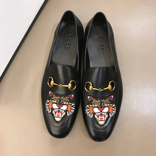 NEW GUCCI HORSEBIT WITH TIGER IN LEATHER LOAFER