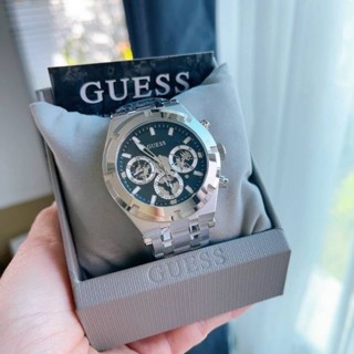 ⌚🥰นาฬิกาข้อมือ มาใหม่ สีเงิน สวยมาก เท่ห์ๆๆ หล่อฝุดๆ
🌈#Guess  ผช. ตัวเรือนและสายสเตนเลสสีเงิน
 หน้าปัดสีดำโชว์กลไก