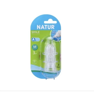 Natur เนเจอร์ จุกนมสไมล์ ไซซ์ X,S,M,L 3ชิ้น/แพ็ค