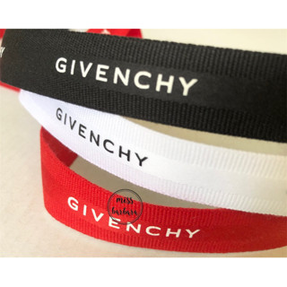 ริบบิ้นGIVENCHYของแท้ สีขาว- ดำ -แดง  กว้าง 2.0 cm.