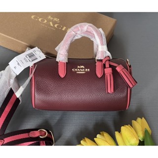 กระเป๋าสะพาย น่ารักด ทรงกลมNEW Coach Lacey Crossbody สีแดง