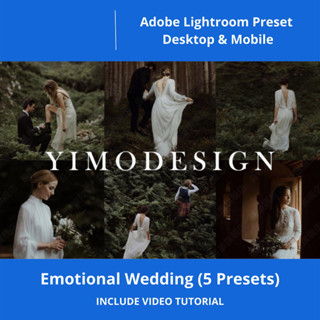 Adobe Lightroom Preset Desktop &amp; Mobile -  Emotional Wedding (5 Presets)