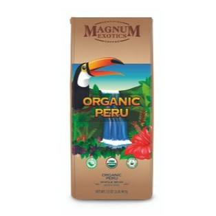 Organic Peru Coffee Magnum Exotics Coffee เมล็ดกาแฟคั่วฟูลบอดี้ คั่วอ่อนค่อนกลาง ขนาดใหญ่ 907 กรัม