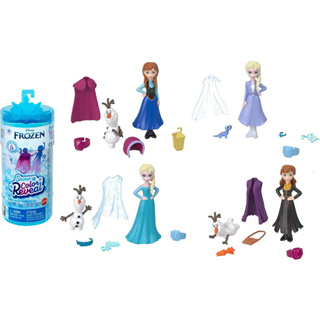 Disney Frozen Snow Color Reveal Doll with 6 Unboxing Surprises ตุ๊กตาจุ่มน้ำเปลี่ยนสี 6 ชิ้น ของเล่นสำหรับเด็กผู้หญิง