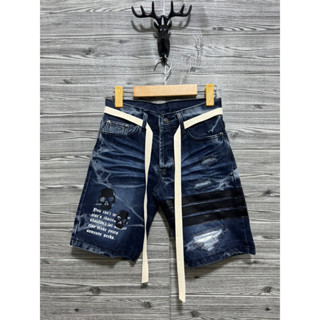 Krathing jeans  กางเกงยีนส์สามส่วนผู้ชาย พร้อมเชือก เอว28-36” พร้อมส่ง