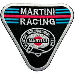 ตัวรีดติดเสื้อ Martini Racing อาร์มรีด อาร์มปัก ตกแต่งเสื้อผ้า หมวก กระเป๋า แจ๊คเก็ตยีนส์ Hipster Embroidered Iron On