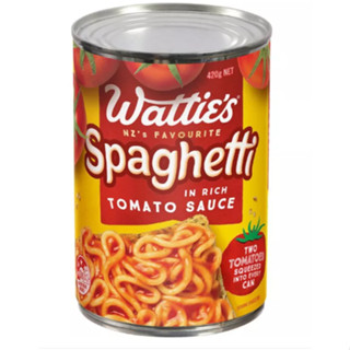 สปาเก็ตตี้ในซอสมะเขือเทศ พร้อมทาน 420กรัม WATTIES SPAGHETTI IN TOMATO SAUCE 420g