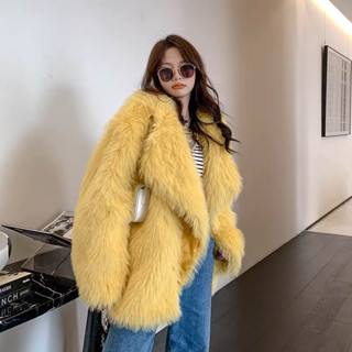 พร้อมส่งในไทย 〰️🍋✨ Losan Fur Jacket เสื้อแจ็คเก็ตขนเฟอร์เทียมเกรด Premium  ราคาไม่แพง