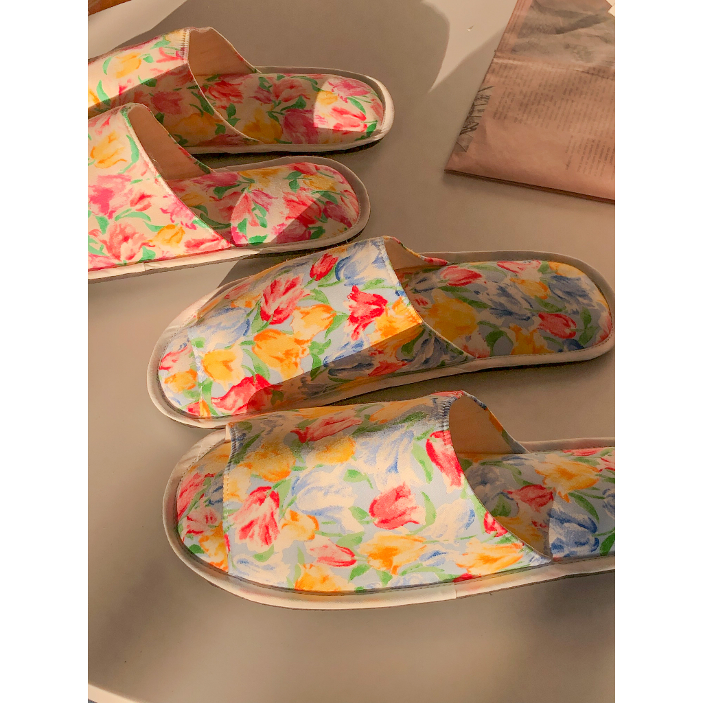 รองเท้าใส่ในบ้าน รองเท้าใส่ในออฟฟิศ จากผ้าcotton นุ่มสบาย ทรงสวย สลิปเปอร์ Slipper