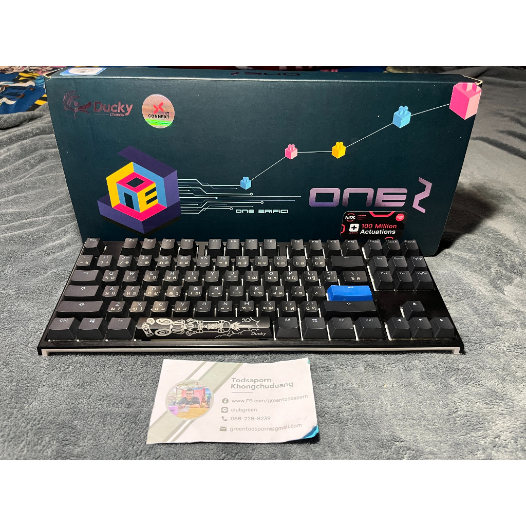 KEYBOARD Ducky One 2 TKL RGB มือ2 ใช้งานได้ปกติทุกอย่าง อุปกรณ์ครบกล่อง