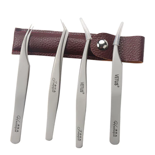 TWEEZERS ที่คีบขนตา แหนบขนตาซองหนัง อุปกรณ์ต่อขนตา