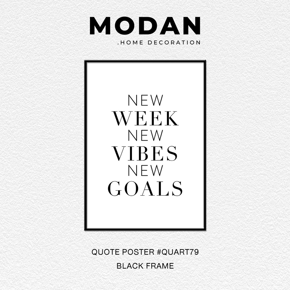 ⚡ พร้อมจำหน่าย ⚡ MODAN ภาพตกแต่งบ้านสไตล์โมเดิร์น QUOTE POSTER ART รหัส QUART79