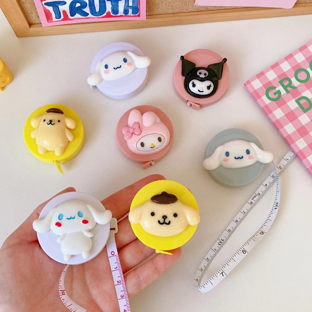 สายวัดเอว ตลับเมตร วัดรอบอก สายวัดตลับพกพา สีพาสเทล ลายการ์ตูน น่ารักๆ มินิมอล สไตล์เกาหลี พร้อมส่ง