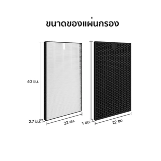 SHARP แผ่นกรองอากาศ FZ-D40HFE สำหรับ KC-G40TA-W/H, KC-D40TA-W, KC-G50TA, KC-D50TA เครื่องฟอกอากาศชาร์ป HEPA Air Filter