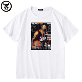 เสื้อยืด NBA พิมพ์ลายIverson  NBA เนื้อผ้านิ่มใส่สบาย