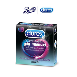 DUREX DUAL PLEASURE 3 FOILS ถุงยางอนามัย ดูเร็กซ์ ดูอัล เพลย์เชอร์ 3 ชิ้น