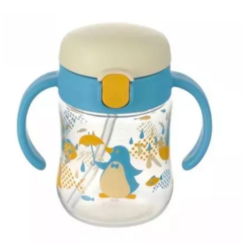 RICHELL แก้วน้ำหัดดูดหลอดกันสำลัก TLI Step2 Straw Cup (7m+) 200ml