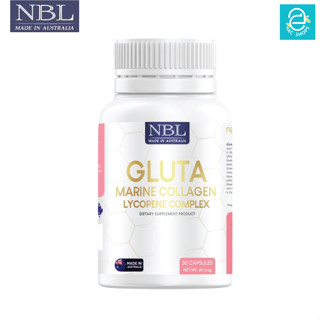 [ 1 กระปุก ] NBL Gluta Marine Collagen Lycopene Complex 1650 mg./Caps. - กลูต้า มารีน คอลลาเจน ไลโคปิน 30 แคปซูล/กระปุก