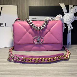 Chanel 19Bag  Grad original หนังวัวเเท้ทั้งใบ Size 26CM free box set